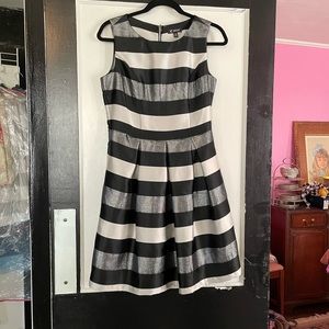 Black, silver and cream party dress